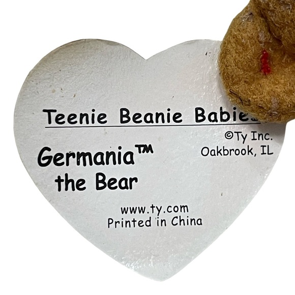 Ty Teenie Beanie Babies Named Germania The Bear! - Picture 3 of 5